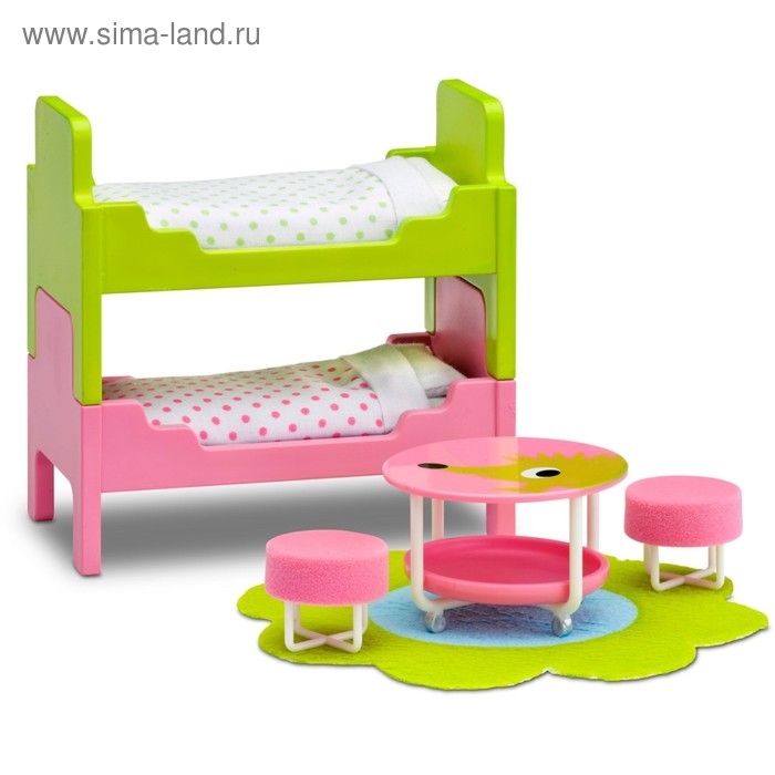 мебель для кукольного домика смоланд детская с двумя кроватями Мебель для кукольного домика Смоланд «Детская», с двумя кроватями