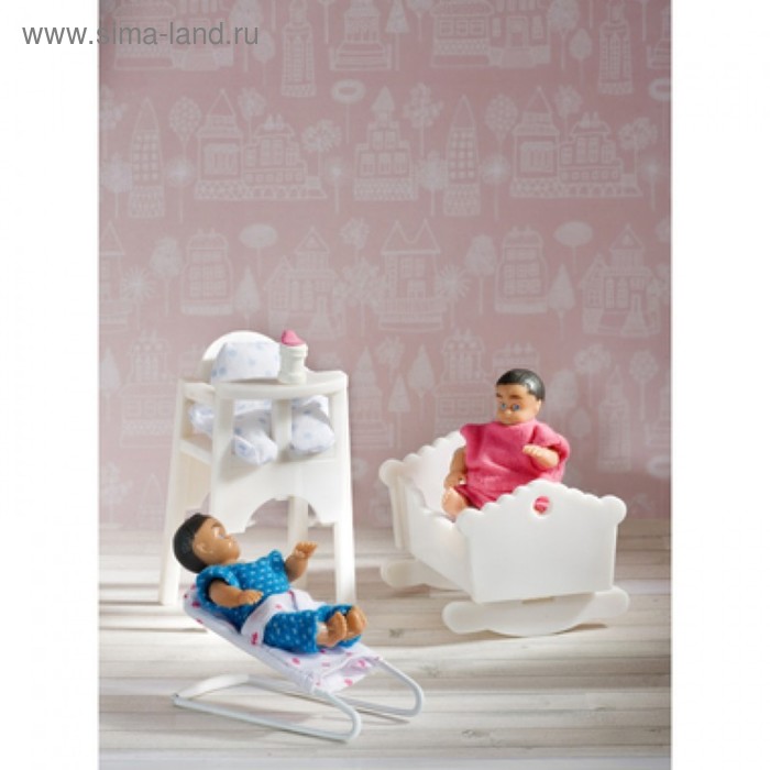 Набор мебели для кукольного домика «Детская для малыша» набор мебели для кукольного домика душ
