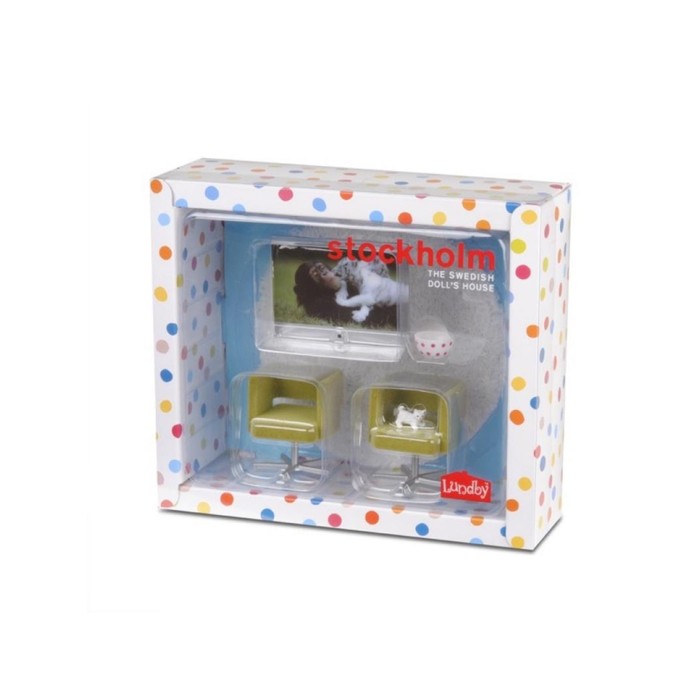 Набор мебели для кукольного домика Стокгольм "Домашний кинотеатр"