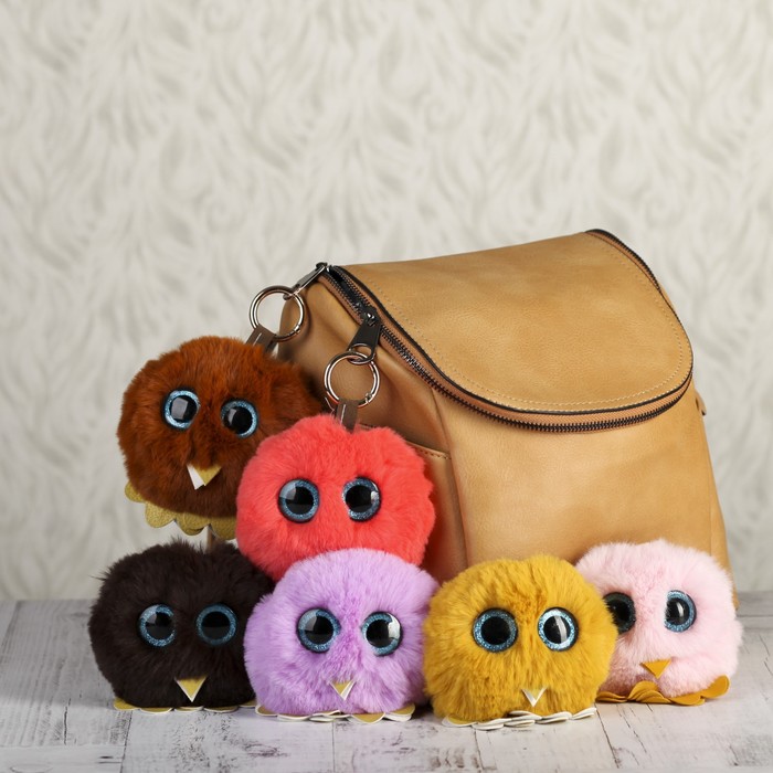 Пушистик на кольце "Птенчик" МИКС 11х11,5х6 см