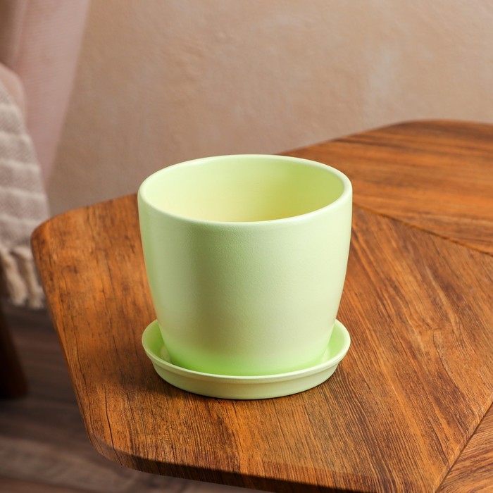 Цветочный горшок набор из 3-х предметов "Осень" фисташка 3л/2л/1л