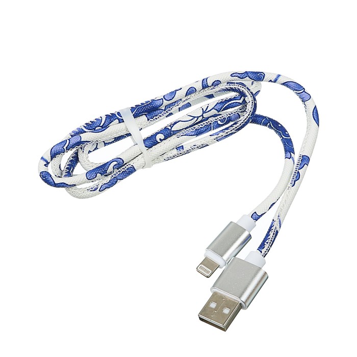 Провод для зарядки и передачи данных GAL 2813BL, USB - Lightning 8 pin, 1 метр, синий