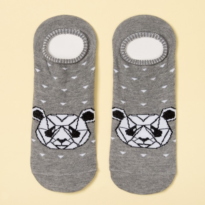 Носки женские укороченные "Панда" р-р 36-39, 80% хл, 17% п/а, 3% эл