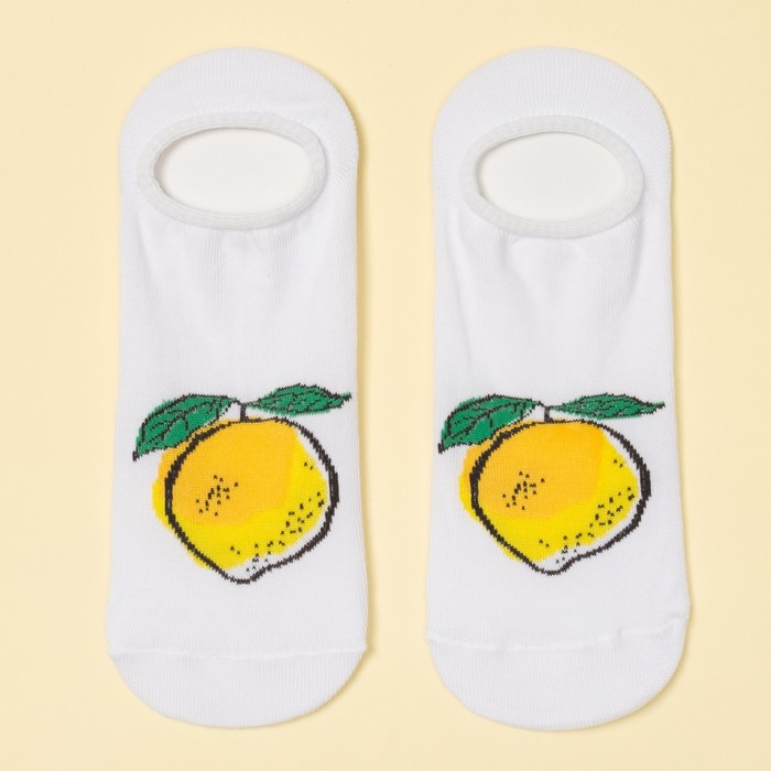 Носки женские укороченные "Лимон" р-р 36-39, 80% хл, 17% п/а, 3% эл