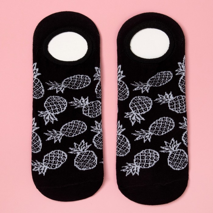 Носки женские укороченные "Ананас" р-р 36-39, 80% хл, 17% п/а, 3% эл