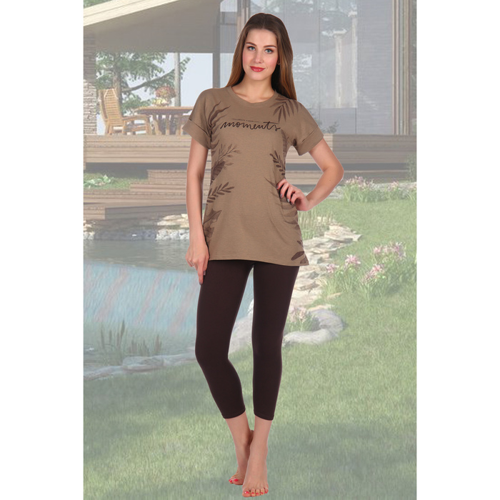 Комплект женский "Мексика" цвет коричневый, р-р 46