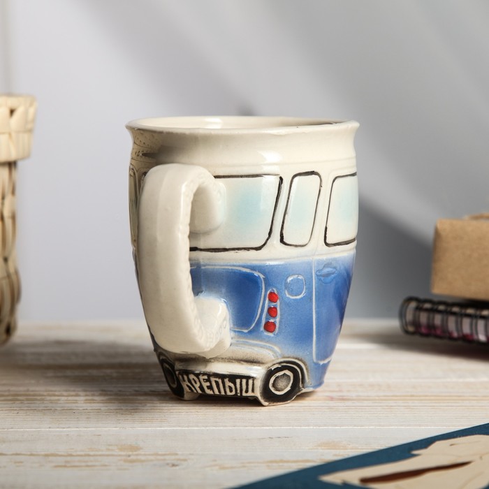 Кружка 400 мл "Крепыш" синяя