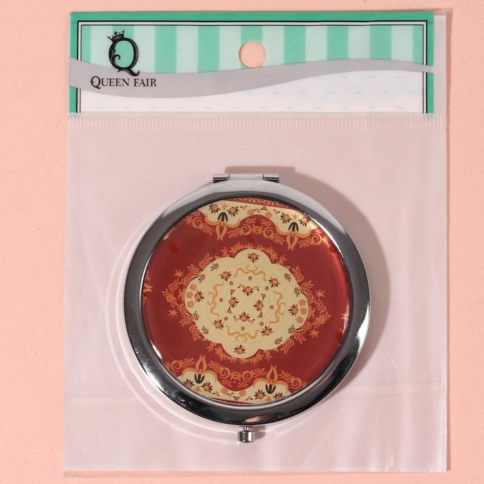 Зеркало складное «Абстракция», круглое, двустороннее, с двукратным увеличением, d=7см, цвет МИКС