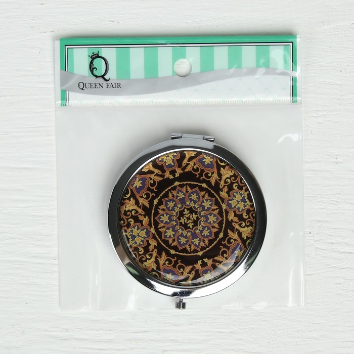 Зеркало складное «Абстракция», круглое, двустороннее, с двукратным увеличением, d=7см, цвет МИКС