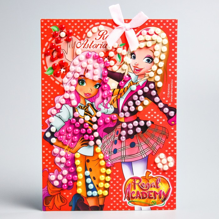 Аппликация жемчужными полубусинами "Роуз и Астория", Королевская Академия+бантик