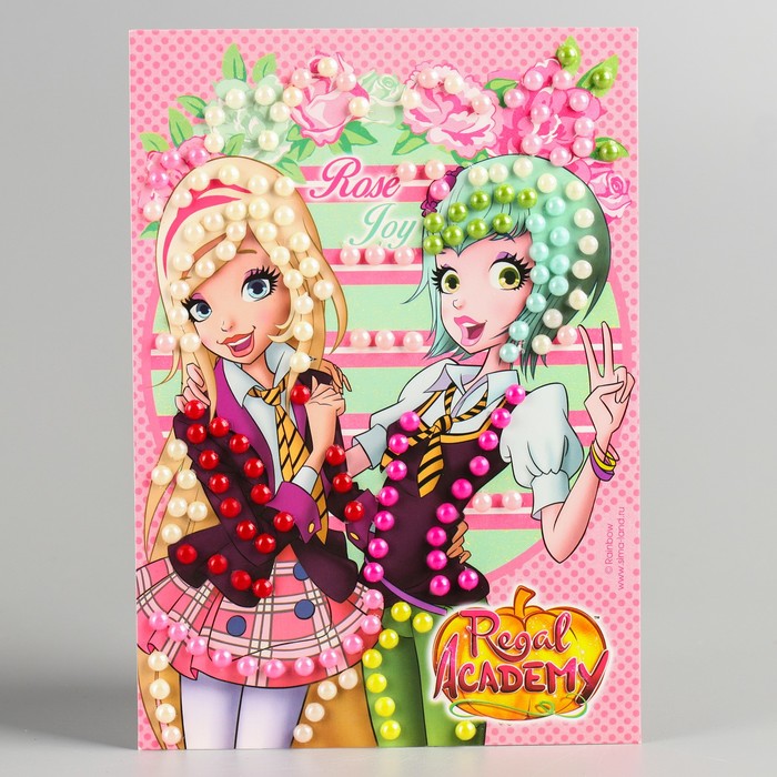 Аппликация жемчужными полубусинами "Роуз и Джой", Королевская Академия+бантик