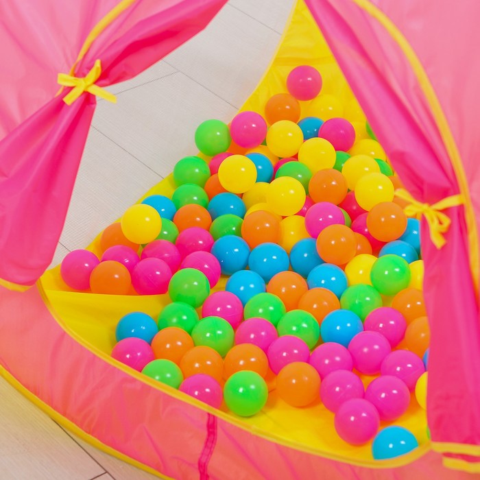 Палатка игровая с баскетбольной корзиной, в комплекте пластмасс.шарики 200 шт., коробка