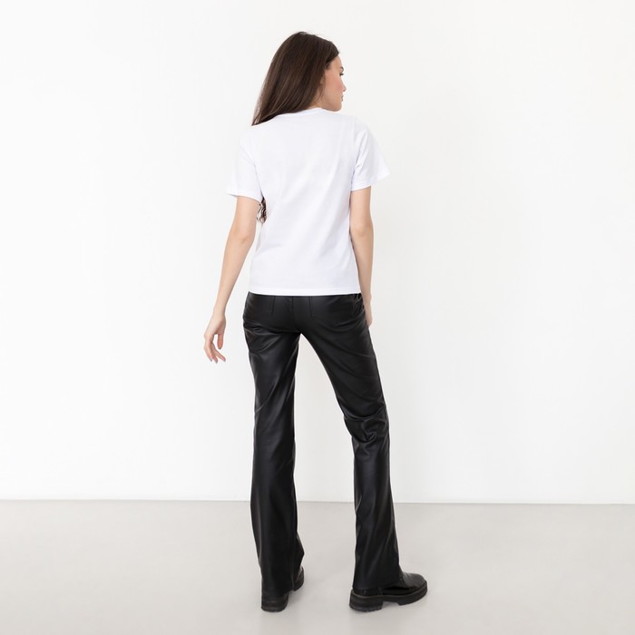 Футболка женская KAFTAN "WINE NOT", белый, р-р 48-50, 92% хл. 8% эл.