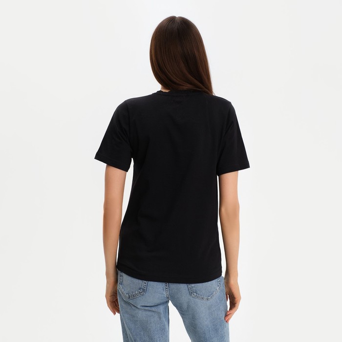 Футболка женская KAFTAN "Интеллигенция", черный, р-р 44-46, 92% хл. 8% эл.