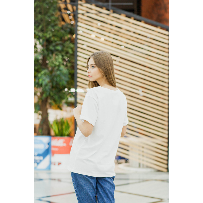 Футболка женская KAFTAN "Кино вино", белый, р-р 48-50, 92% хл. 8% эл.