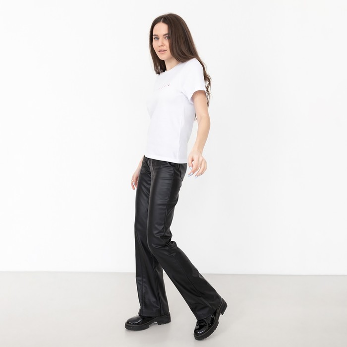 Футболка женская KAFTAN "Свобода", белый, р-р 48-50, 92% хл. 8% эл.