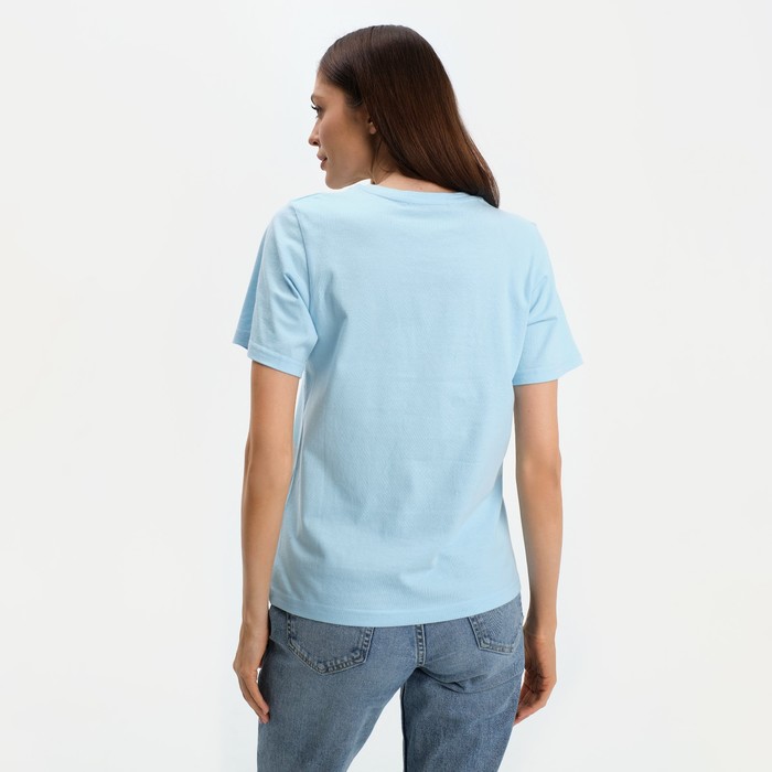 Футболка женская KAFTAN "Доброта", голубой, р-р 44-46, 92% хл. 8% эл.