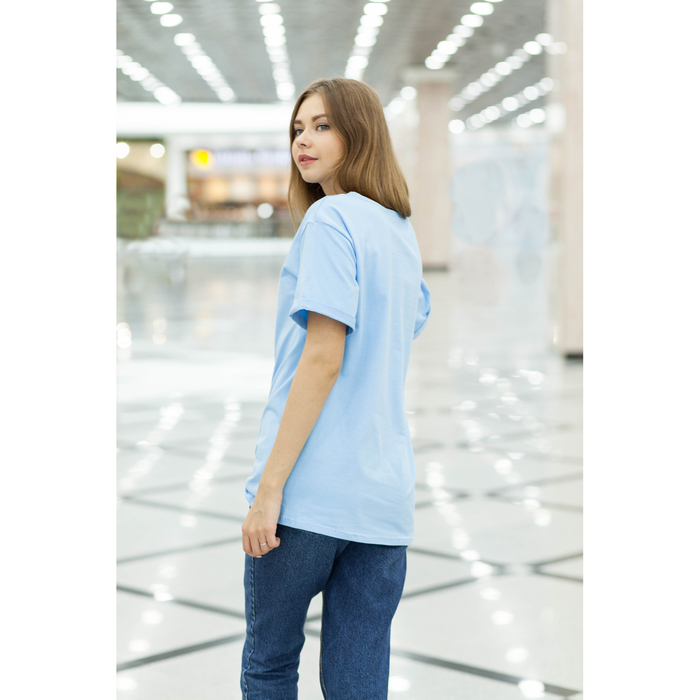 Футболка женская KAFTAN "Доброта", голубой, р-р 48-50, 92% хл. 8% эл.