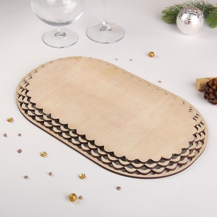 Поднос «Свинки», хохлома, 37×22 см