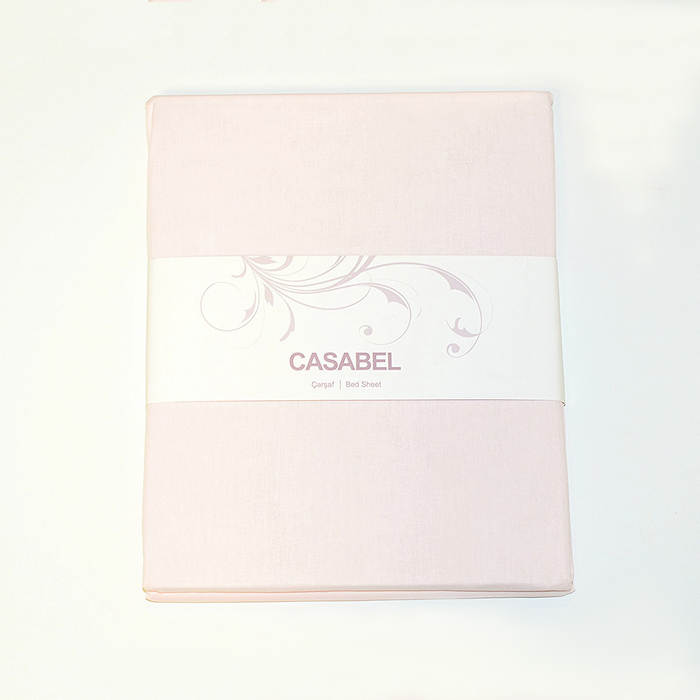 Простыня, размер 160х240 см, цвет светло-розовый, ранфорс