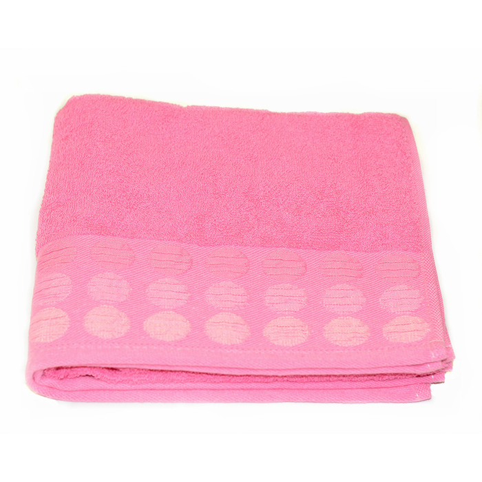 Полотенце Point, размер 70х140 см, фуксия, махра 400 г/м2