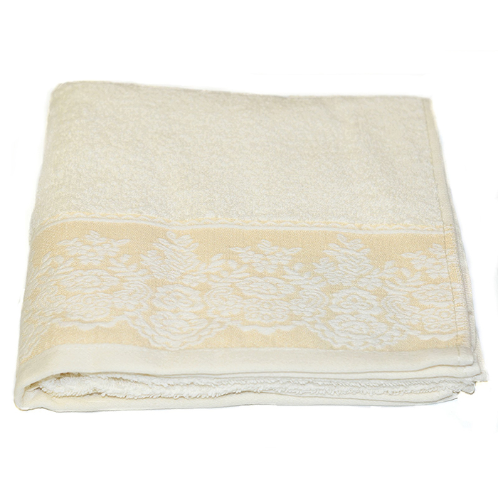 Полотенце Garden, размер 70х140 см, крем, махра 400 г/м2