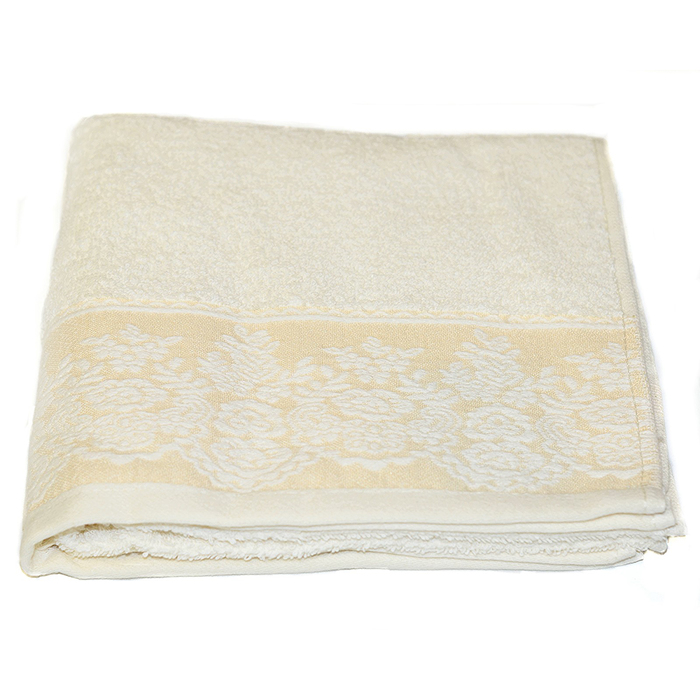 Полотенце Garden, размер 50х90 см, крем, махра 400 г/м2