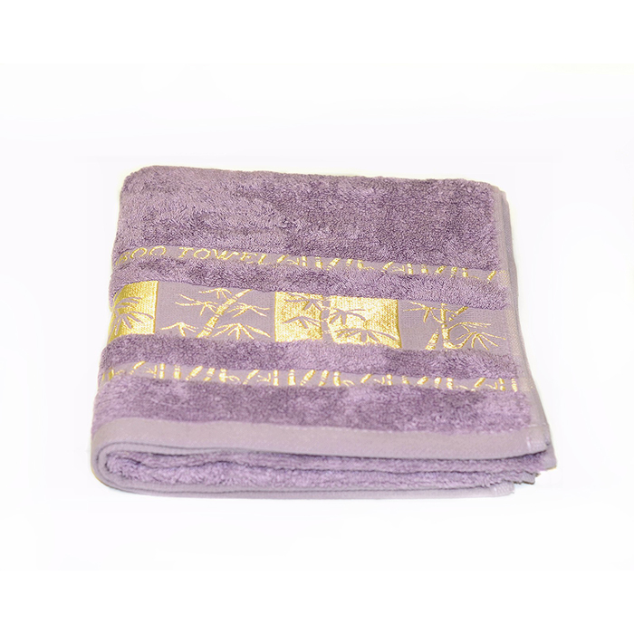 Полотенце Bamboo Gold, размер 70х140 см, лиловый, махра 480 г/м2
