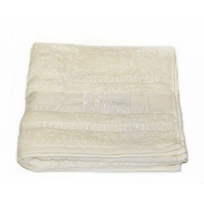 Полотенце Bamboo, размер 70х140 см, кремовый, махра 480 г/м2