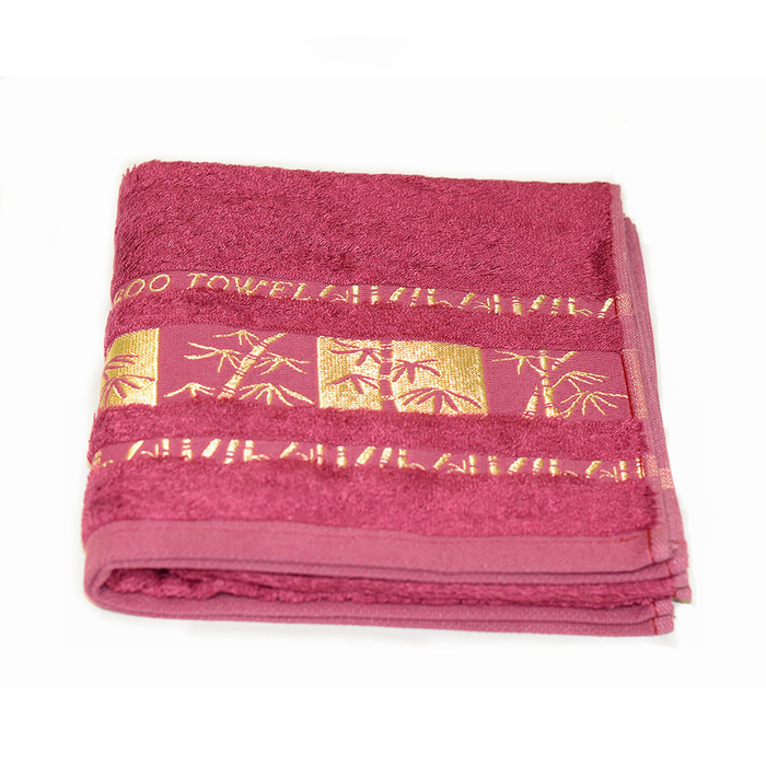 Полотенце Bamboo Gold, размер 50х90 см. бургунди, махра 480 г/м2
