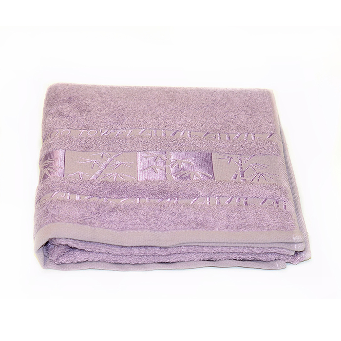 Полотенце Bamboo, размер 50х90 см, лиловый, махра 480 г/м2