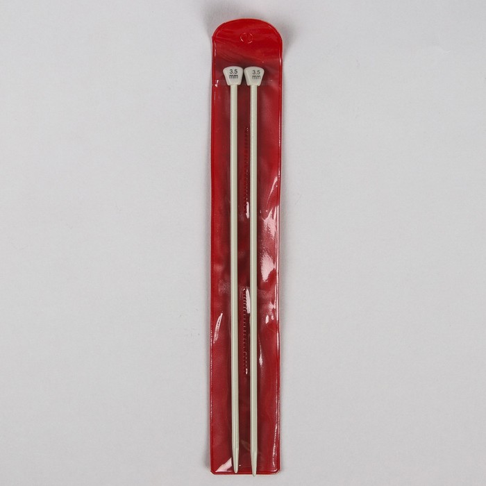 Спицы для вязания, прямые, d=3,5мм, 20см, 2шт