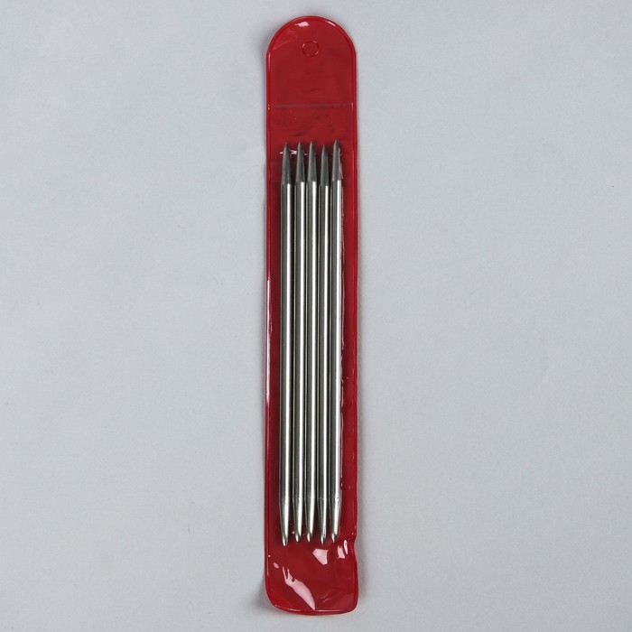 Спицы для вязания, чулочные, d=4,5мм, 15см, 5шт