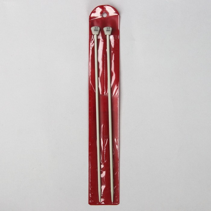 Спицы для вязания, прямые, d=3мм, 20см, 2шт