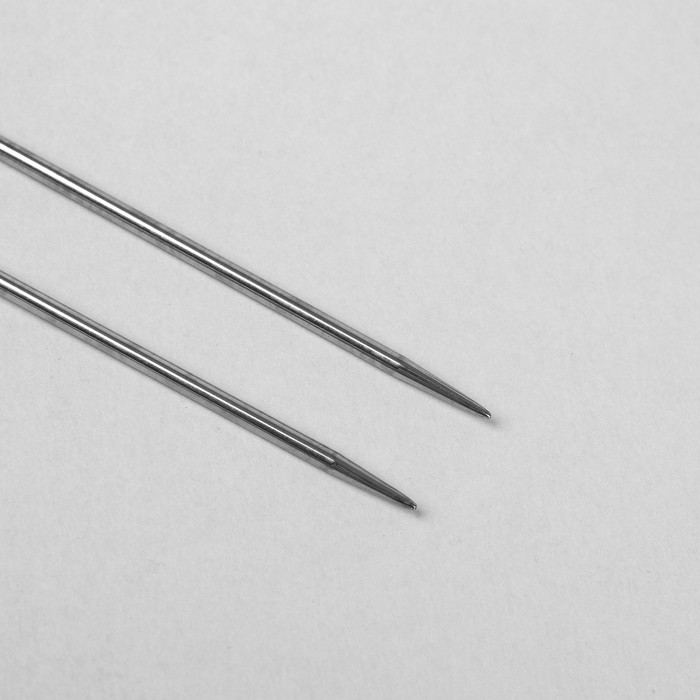 Спицы для вязания, прямые, d=2,5мм, 20см, 2шт