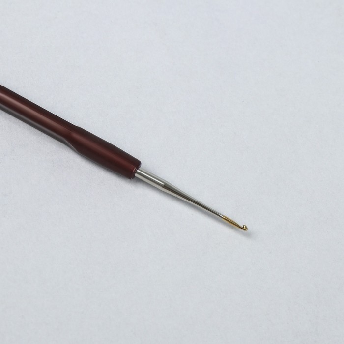 Крючок для вязания, с золотой головкой, 14см, d=1,0мм