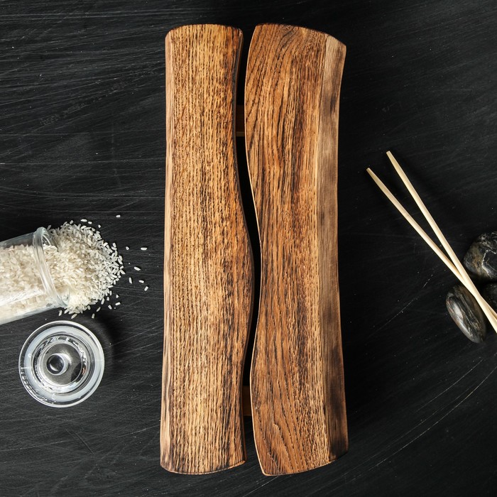 Подставка-поднос для суши "Старая Прага", массив дуба, 45 х 15 см