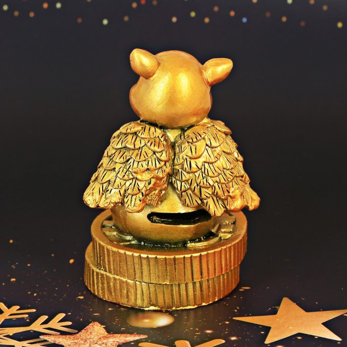 Копилка-Свинка "К деньгам", 7,3 х 9 см