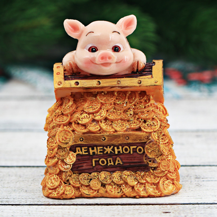 Копилка-Свинка "Денежного года!", 7,6 х 9 см