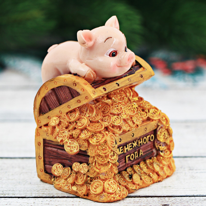 Копилка-Свинка "Денежного года!", 7,6 х 9 см