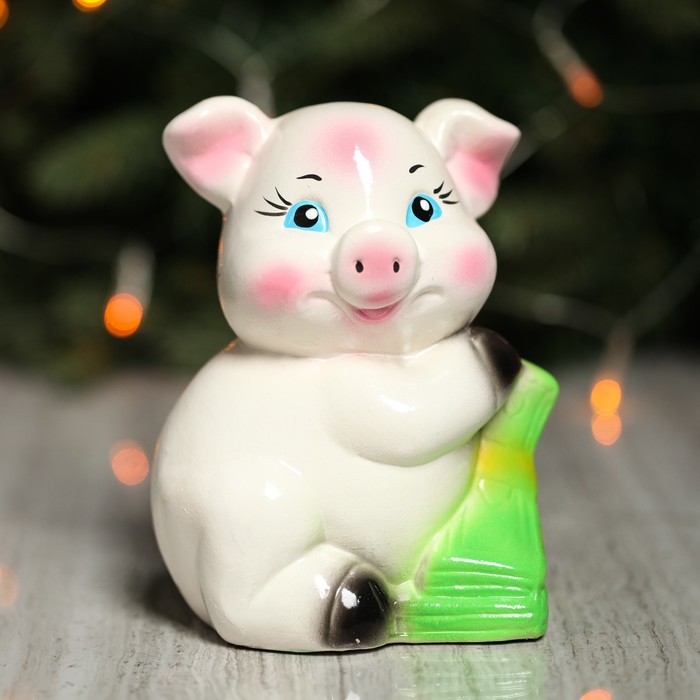 Копилка "Свинка с баксами", микс