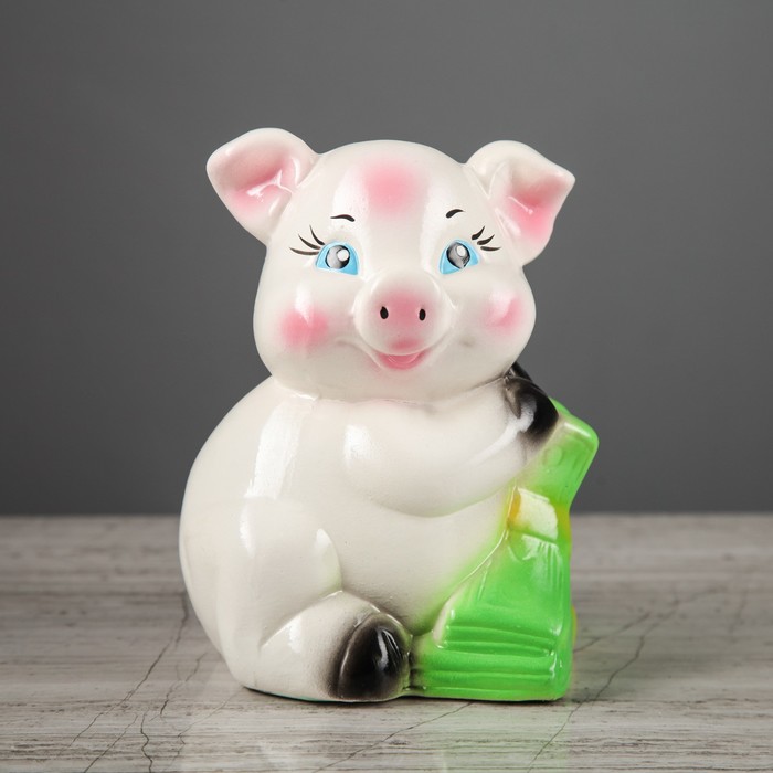 Копилка "Свинка с баксами", микс