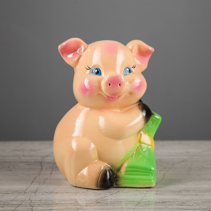 Копилка "Свинка с баксами", микс