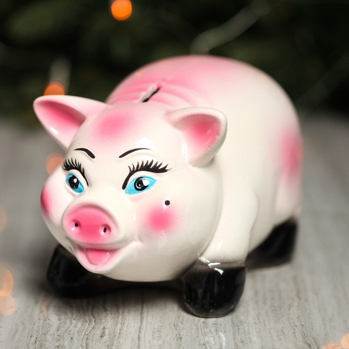 Копилка "Свинка" микс