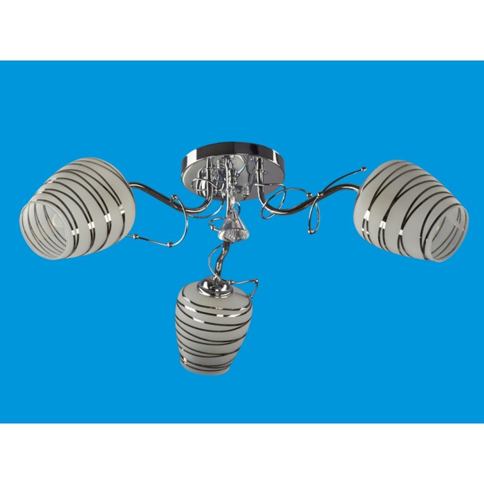 Люстра "Эмели" 3х60Вт E27 хром 63х63х25см.