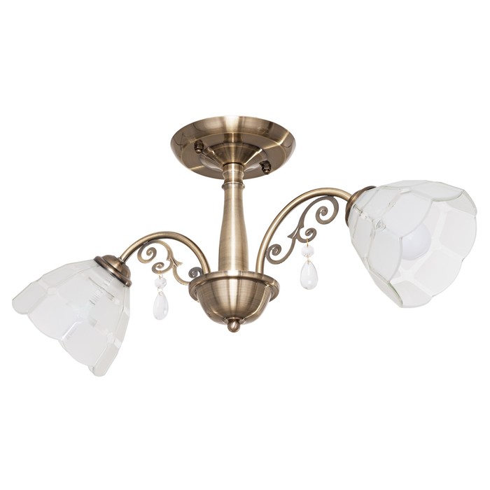 Люстра "Санти" 2x60Вт E27 бронза 61х15х26см.