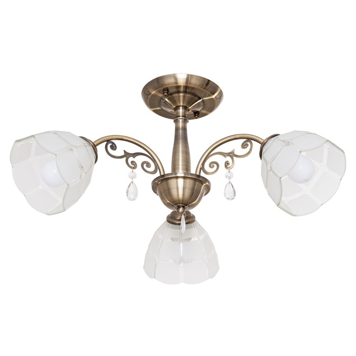 Люстра "Санти" 3x60Вт E27 бронза 61х61х26см.