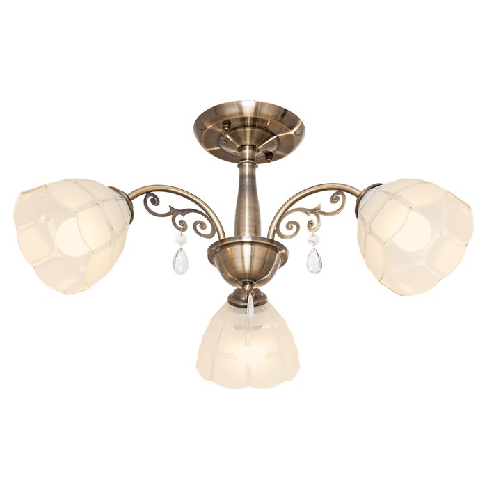 Люстра "Санти" 3x60Вт E27 бронза 61х61х26см.