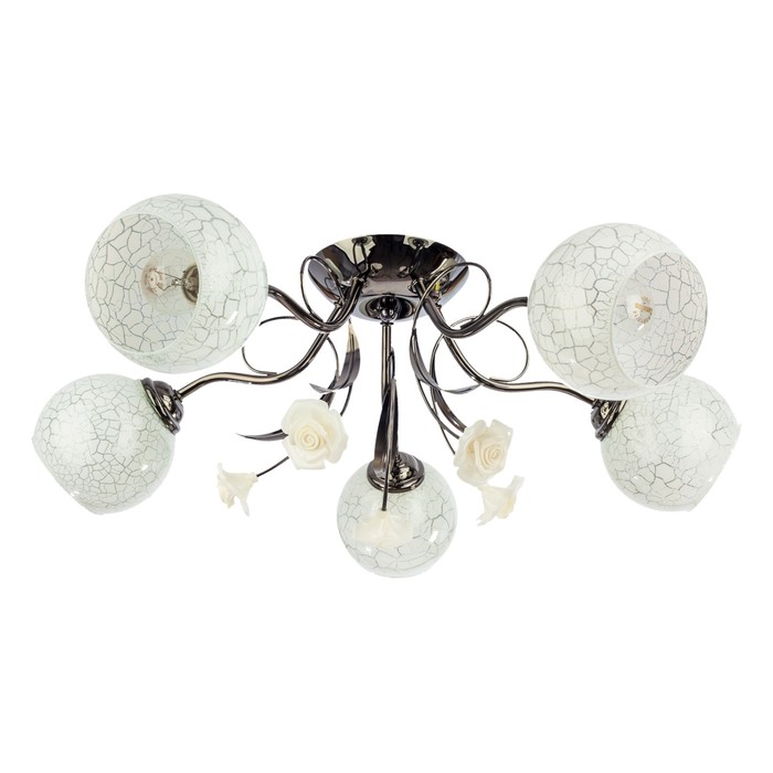 Люстра "Савви" 5x60Вт E27 антрацит 60х60х22см.