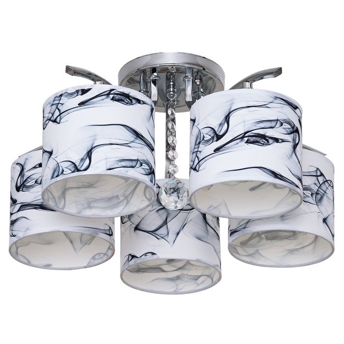 Люстра "Дени" 5x40Вт E27 хром 52х52х23см.